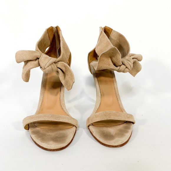 ULLA JOHNSON Thecia Heels Leather Bow Ankle Strap - Picture 6 of 8